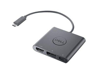 Dell Adapter USB-C to HDMI/DP with Power Pass-Through - Videoadapter - 24 pin USB-C m?nnlich zu HDMI, DisplayPort, USB-C (nur Spannung) weiblich - 18 cm - 4K Unterst?tzung, Power Pass-Through - f?r Chromebook 3110, 3110 2-in-1; Latitude 74XX; Precision 35