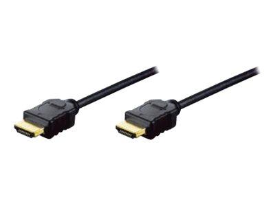 ASSMANN HDMI High Speed - HDMI-Kabel mit Ethernet - HDMI m?nnlich zu HDMI m?nnlich - 2 m - Doppelisolierung - Schwarz