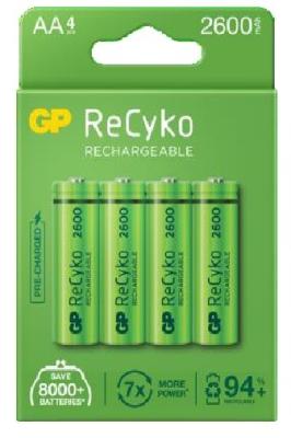 GP Battery ReCyko+ HR06 Mignon AA -Akku NiMH 2600 mAh 1.2 V 4 St.